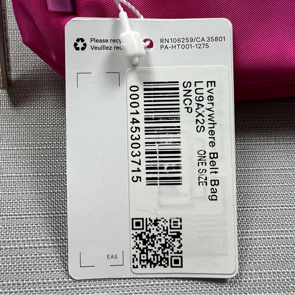RARE! NEW Lululemon Everywhere Belt Bag (1L) - SONIC PINK - Dopamine Unisex - Picture 4 of 12